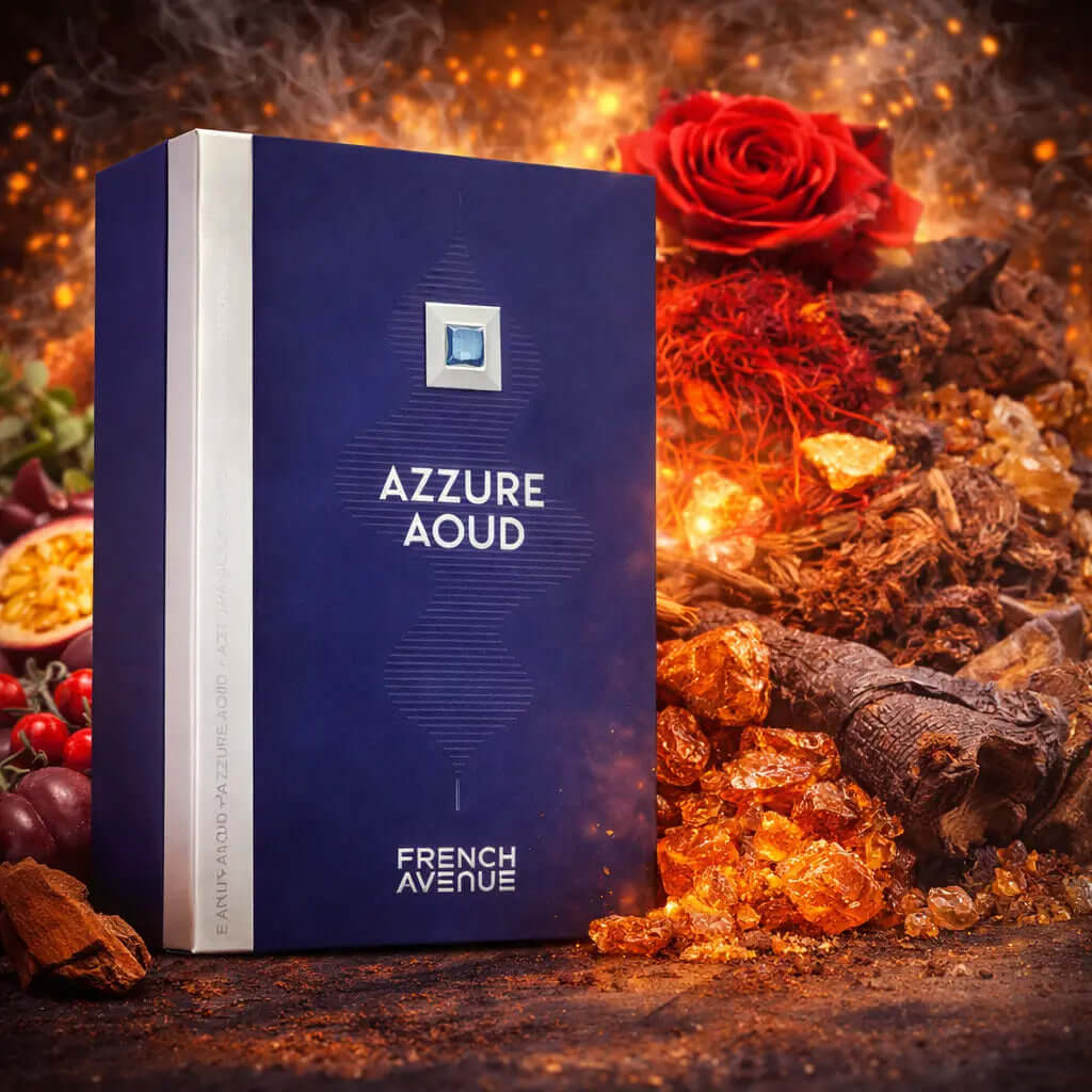 FRENCH AVENUE Azzure Aoud Men Oriental Powerful. Exotic. Deeply sophisticated. Azzure Aoud is a bold oriental creation where vibrant fruit meets