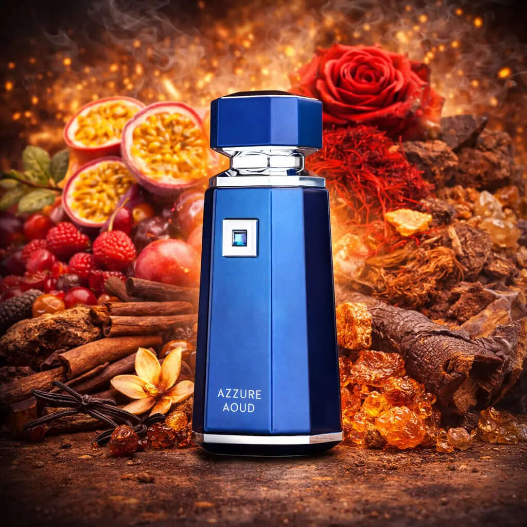 FRENCH AVENUE Azzure Aoud Men Oriental Powerful. Exotic. Deeply sophisticated. Azzure Aoud is a bold oriental creation where vibrant fruit meets