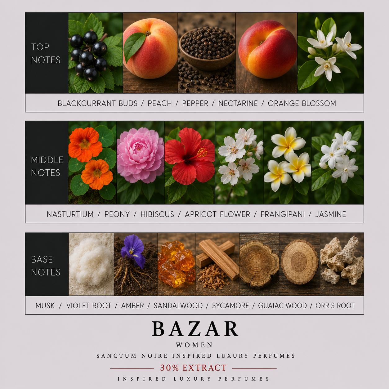 Bazar Women Sanctum Noire Inspired Luxury Perfumes