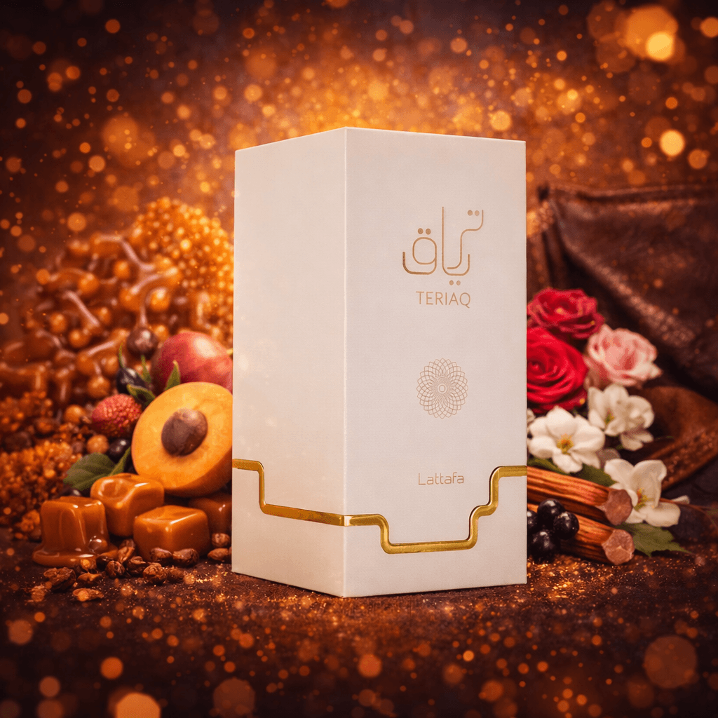 LATTAFA Teriaq Parfum for Women Floral Aromatic Gourmand Parfum Sweet temptation Floral elegance Leather-wrapped warmth is a bold modern fragrance