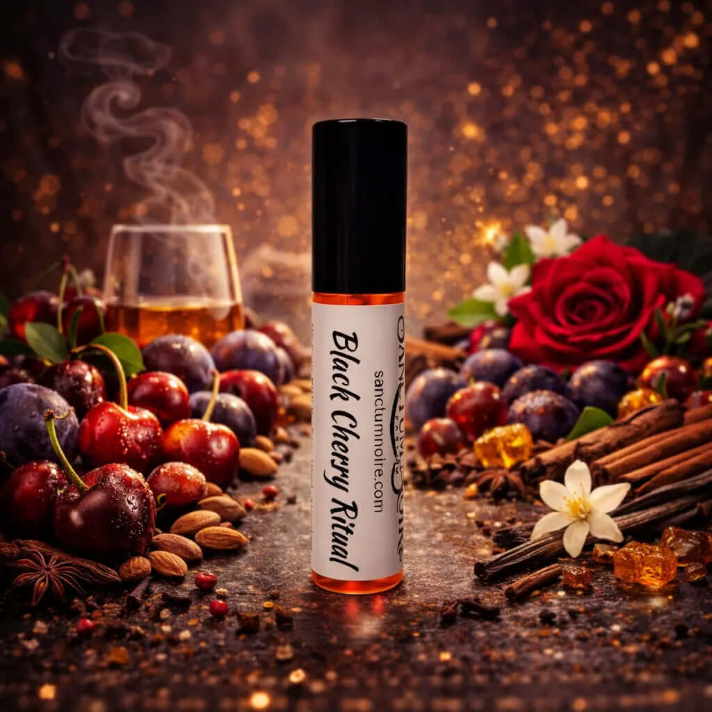 Black Cherry Sanctum Noire Parfum Women Amber Floral Parfum Dark fruit sweetness. Warm spice. Sensual depth Black Cherry Ritual is an enchanting amber-floral