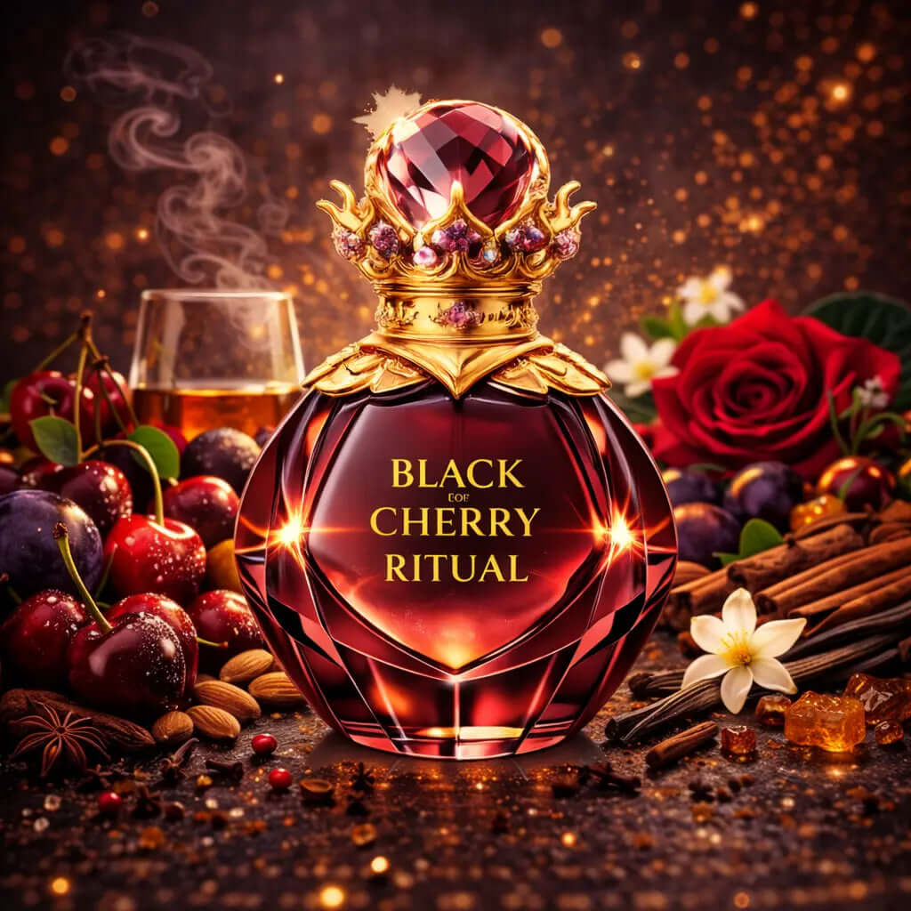 Black Cherry Sanctum Noire Parfum Women Amber Floral Parfum Dark fruit sweetness. Warm spice. Sensual depth Black Cherry Ritual is an enchanting amber-floral