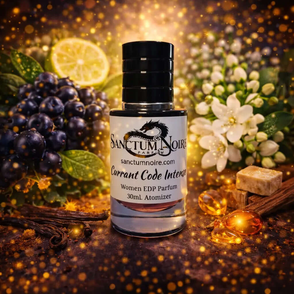Currant Code Intense Sanctum Noire Women Amber Floral Parfum Fresh yet sophisticated Bold fruity allure with timeless floral elegance crafted for modern women