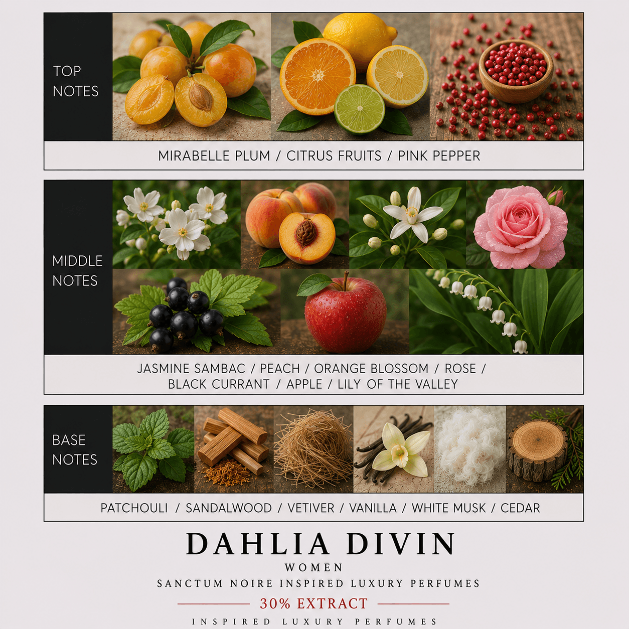 Dahlia Divin Women Sanctum Noire Inspired Luxury Perfumes