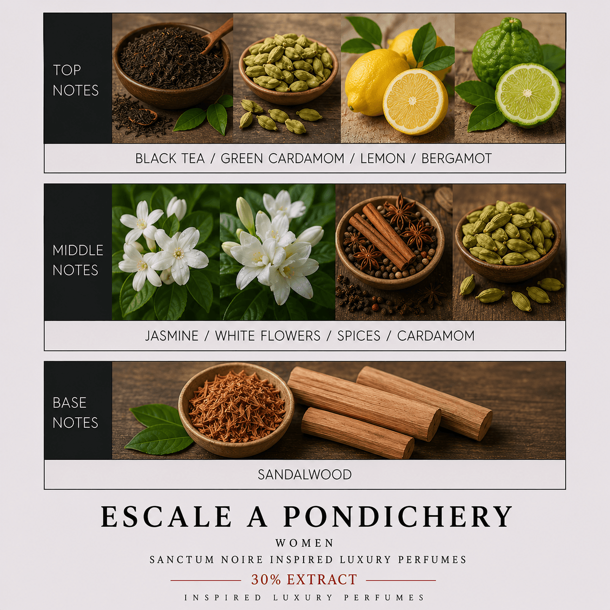Escale a Pondichery Women Sanctum Noire Inspired Luxury Perfumes