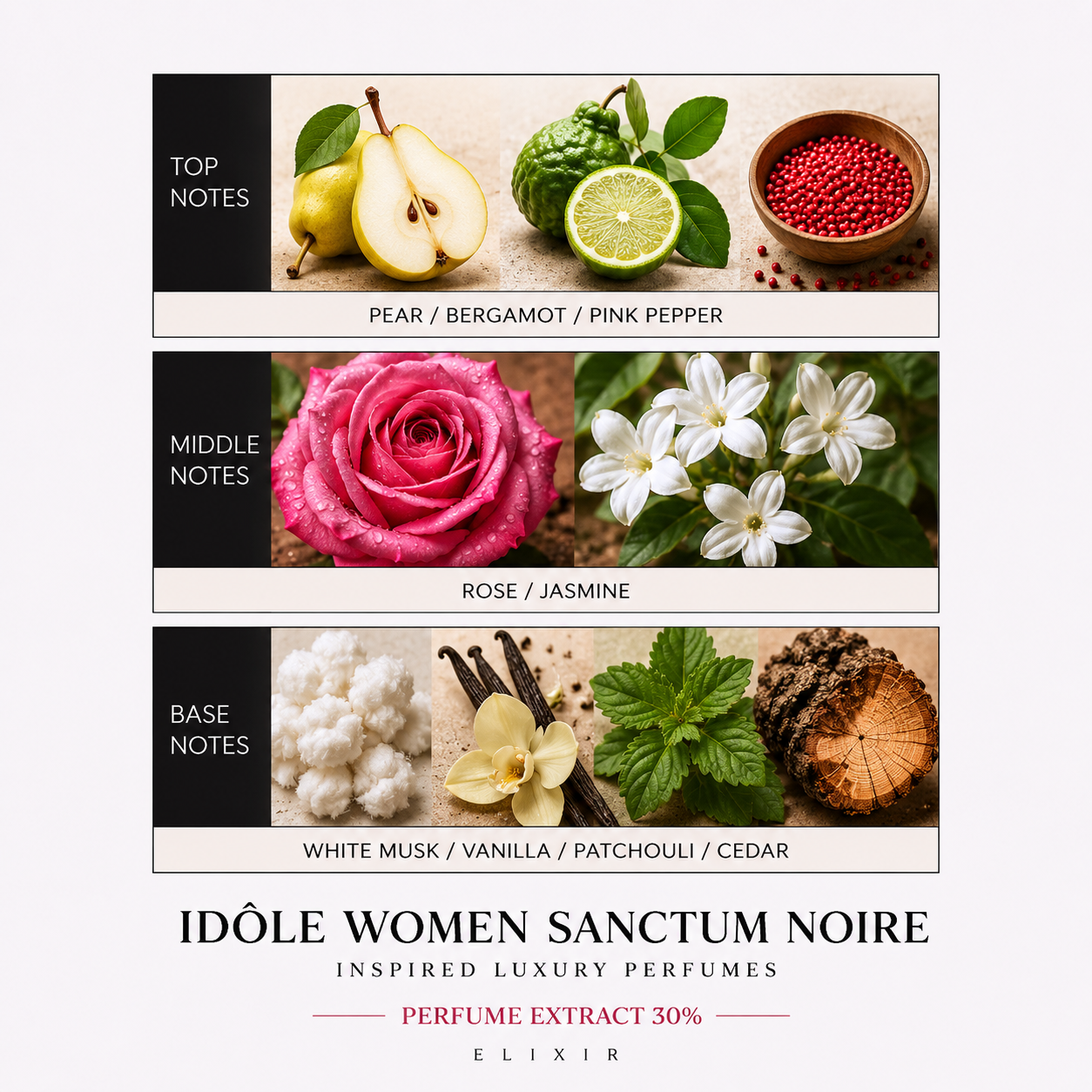 Idôle Women Sanctum Noire Inspired Luxury Perfumes