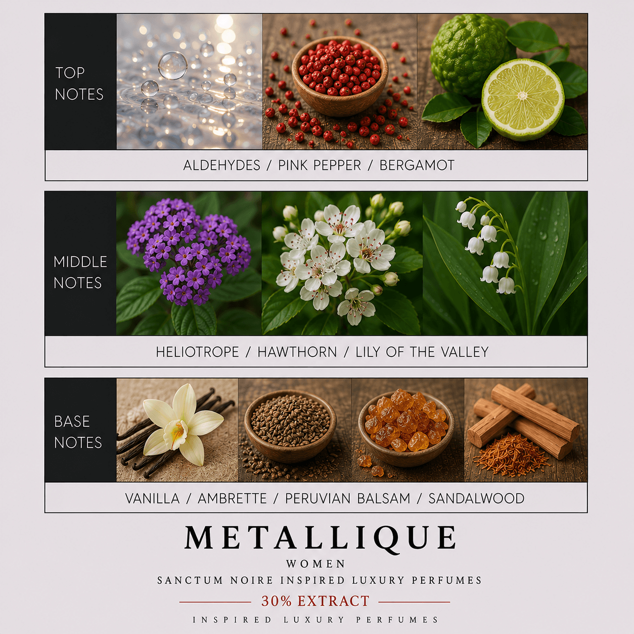 Metallique Women Sanctum Noire Inspired Luxury Perfumes