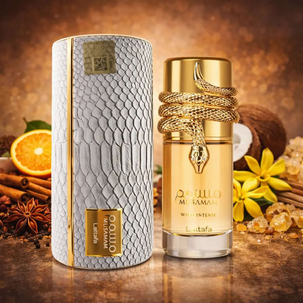 LATTAFA Musamam White Intense Unisex Hesperidic Oriental Floral Creamy. Addictively smooth. Musamam White Intense is a luminous oriental-floral fragrance