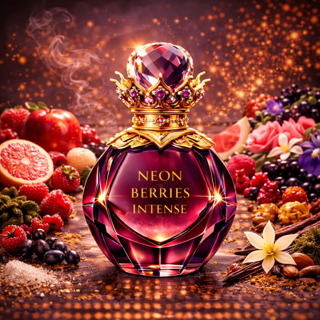 Neon Berries Intense Sanctum Noire Unisex Floral Fruity Gourmand Juicy fruit Blooming florals Warm sweet finish is a vibrant and addictive floral-fruity gourmand fragrance