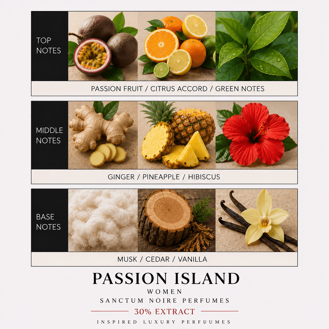 Passion Island Women Sanctum Noire Inspired Luxury Perfumes