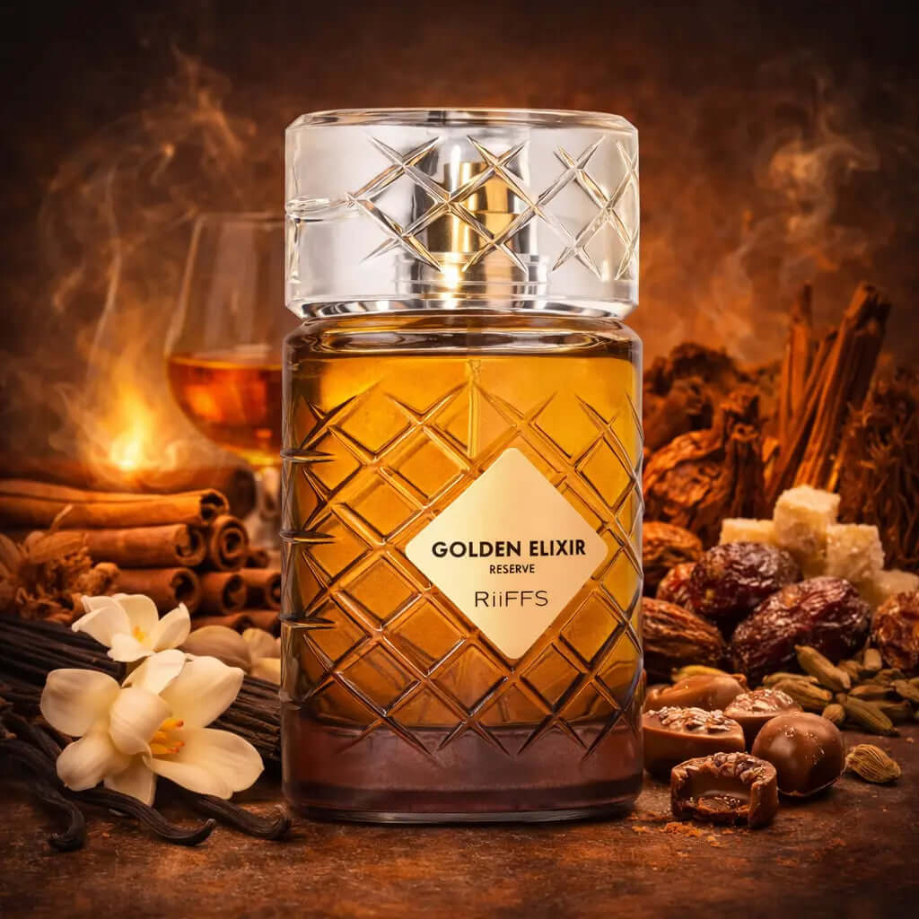 RIIFFS® – Golden Elixir Reserve Unisex | Oriental | Eau de Parfum Luxurious. Decadent. Intensely addictive.Golden Elixir Reserve is a rich oriental composition