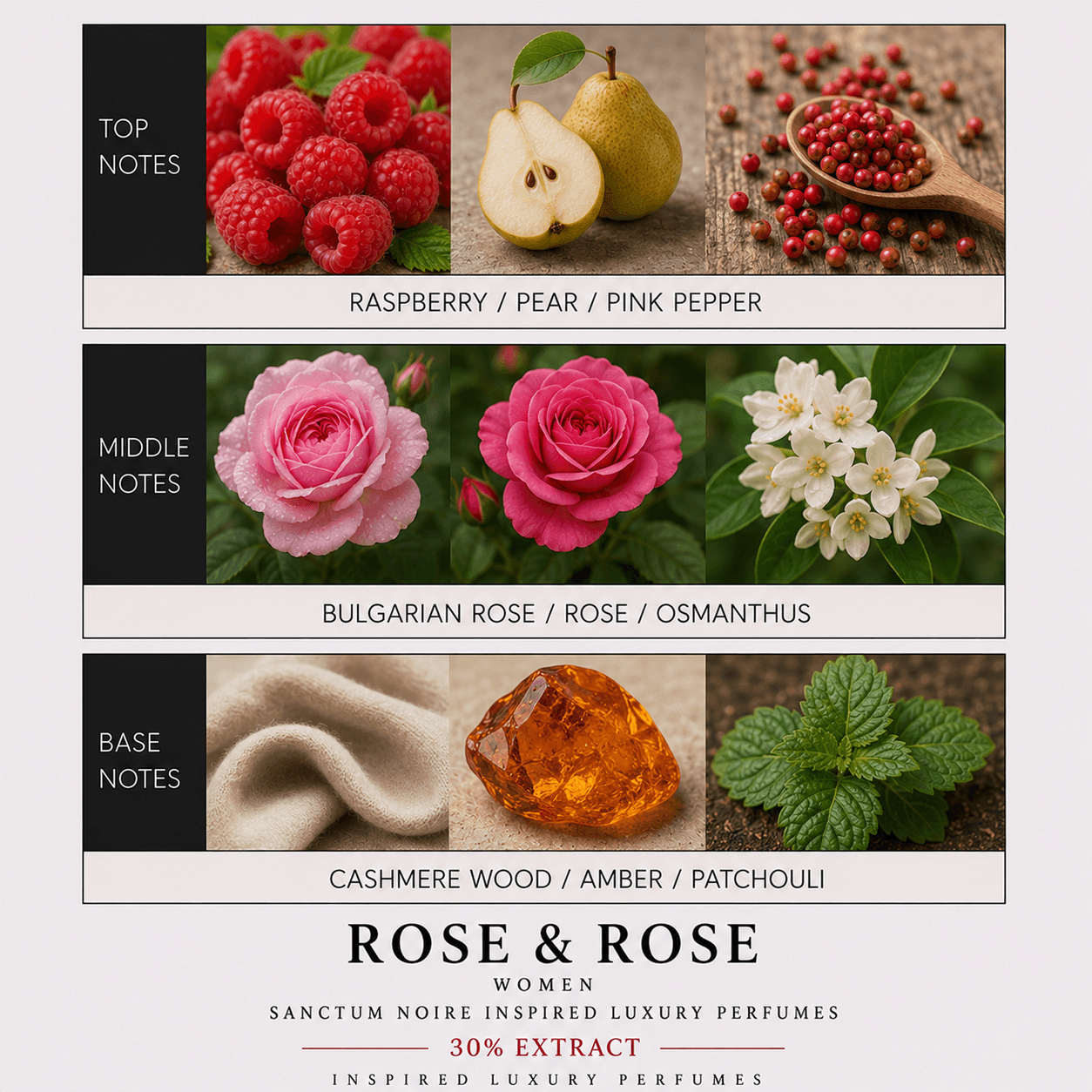 Rose & Rose Women Sanctum Noire Inspired Luxury Perfumes