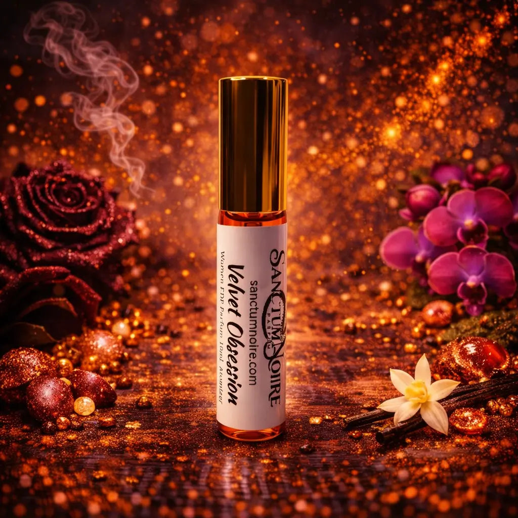 SANCTUM NOIRE Velvet Obsession Women Floral Aromatic Black rose Orchid vanilla allure Smoky papyrus Velvet Obsession is a deep, floral-aromatic fragrance