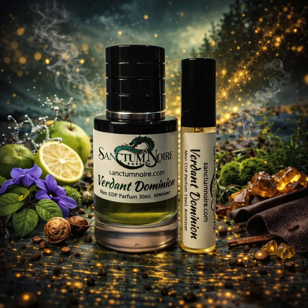 SANCTUM NOIRE Verdant Dominion Men Fresh Woody Aquatic Green depths Aquatic refinement Verdant Dominion by is a masterful fresh-woody aquatic fragrance