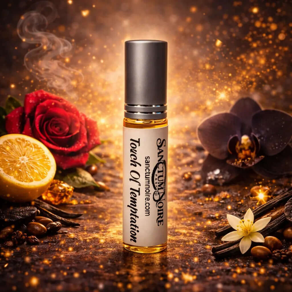 Touch Of Temptation Sanctum Noire Women Amber Woody Floral Bright citrus Velvet rose Long-lasting amber comfort Midnight Legacy amber Oriental floral