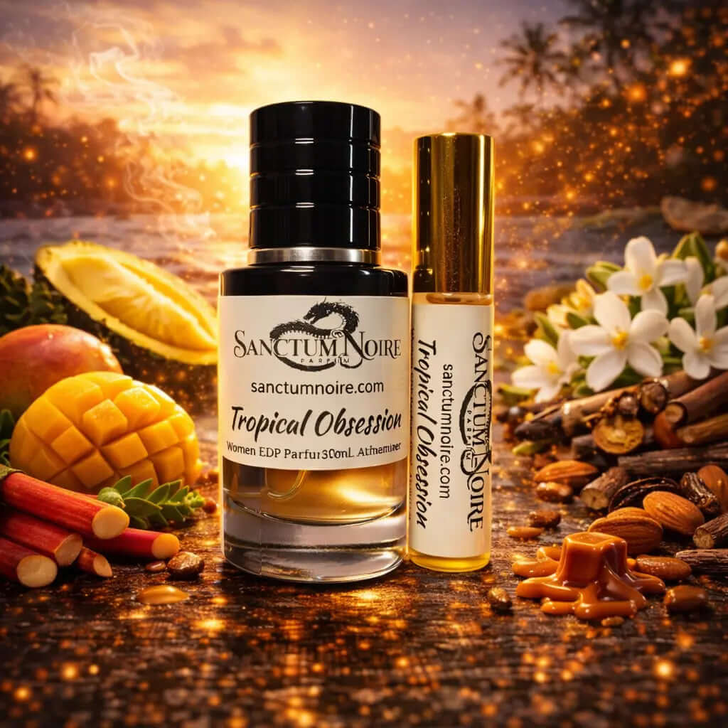 Tropical gourmand perfume Sanctum Noire – Tropical Obsession mango caramel fragrance